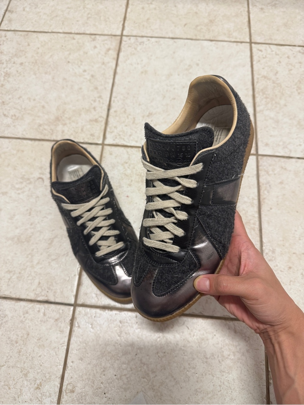 Margiela Gats - Metallic Leather and Fabric